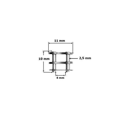 Kettenschloss mini quad - 25, h